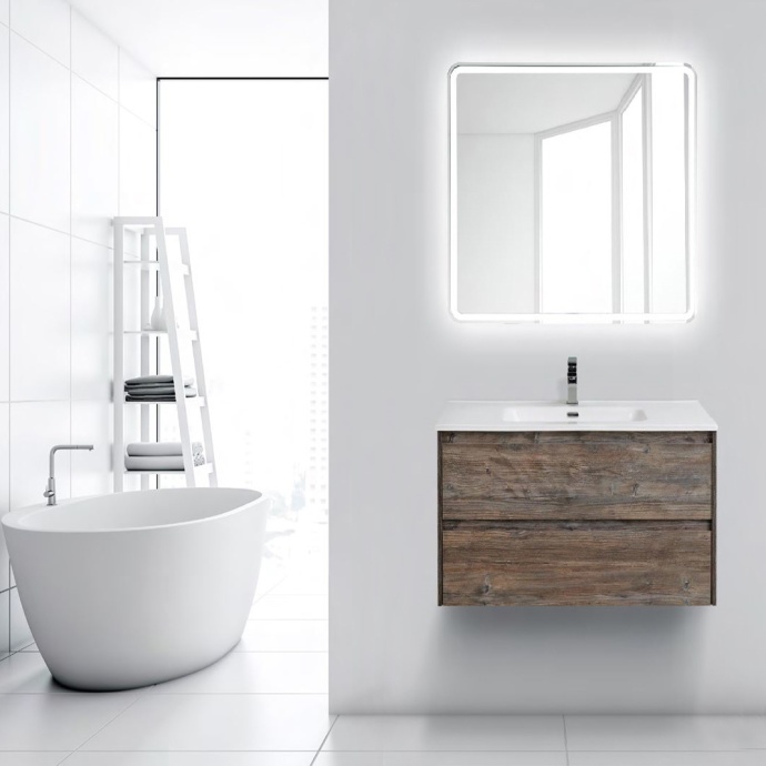 Тумба под раковину BelBagno Kraft 90 темное дерево KRAFT-900-2C-SO-PP - 1