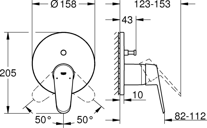 Смеситель Grohe Eurodisc 24056002 для ванны с душем - 1