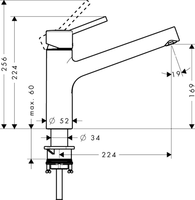 Смеситель Hansgrohe Talis S 32851000 для кухонной мойки - 2