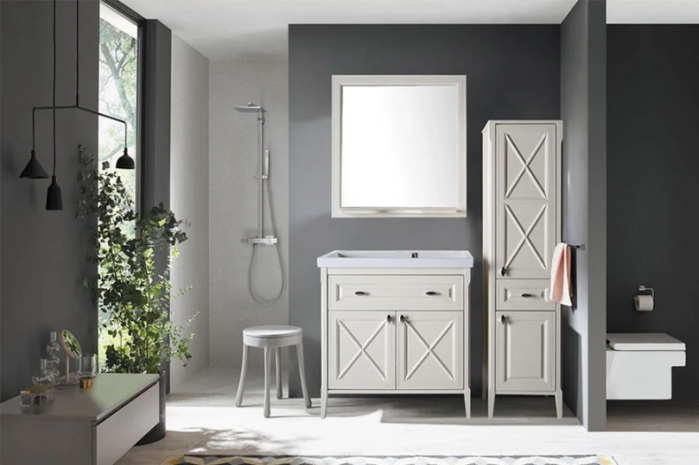 Комплект мебели для ванной Монте 80 (Благородный Бежевый)	 1079101 - 5