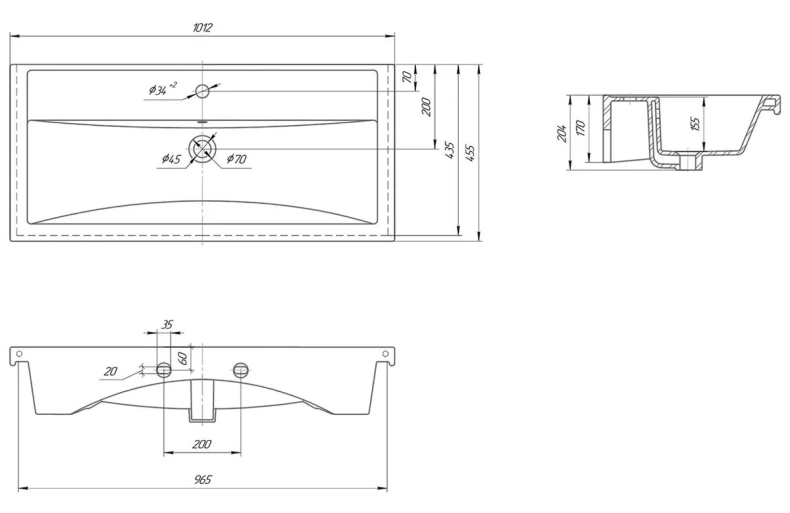 Комплект мебели для ванной Монте 100 Благородный Бежевый 1079201 - 8