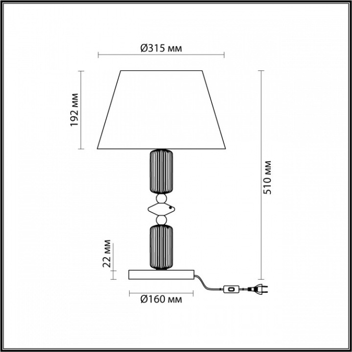 Настольная лампа Odeon Light Classic Candy 4861/1TC - 3