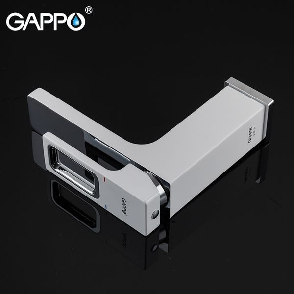 Смеситель для раковины Gappo хром белый G1017-8 - 3