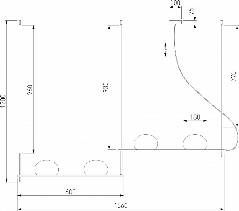 Подвесной светильник Eurosvet Stair 70145/4 черный - 3