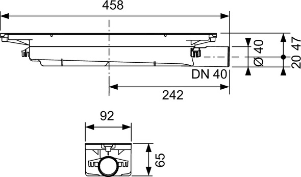 Сифон для душевого лотка TECE Drainprofile 673001 DN 40 - 2