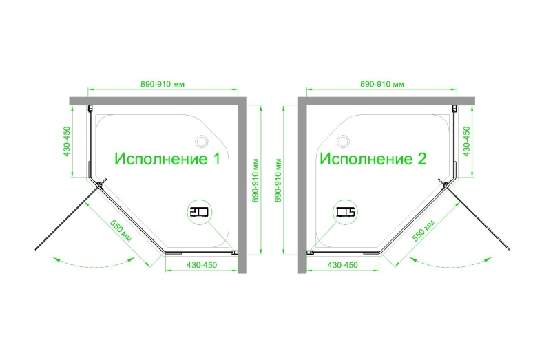 Душевой уголок Royal Bath TR 90х90 профиль белый стекло матовое RB90TR-C - 3