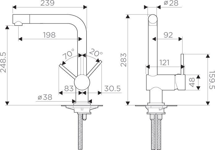 Смеситель Omoikiri Tanigawa BN 4994242 для кухонной мойки - 2