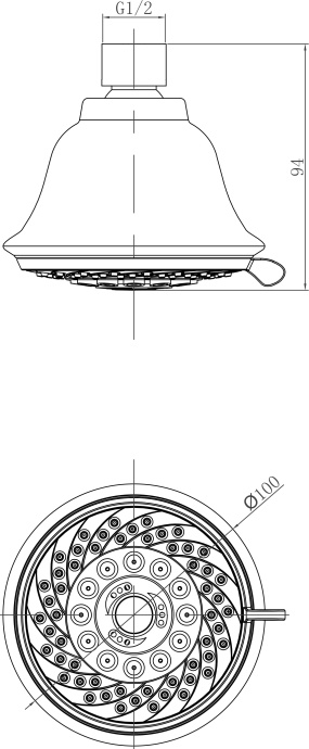 Верхний душ Lemark Poseidon  LM8040C - 1