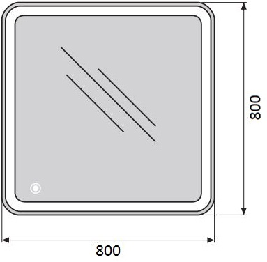 Зеркало BelBagno 80х80  SPC-MAR-800-800-LED-TCH - 4