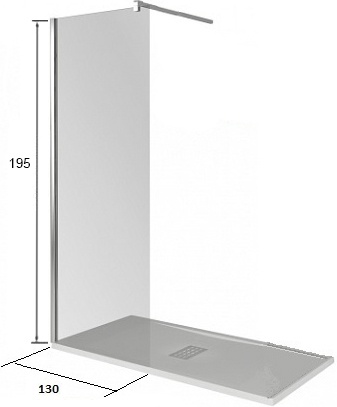 Душевая перегородка Good Door Walk in SP-130-C-CH 130х195 ВИ00006 - 6