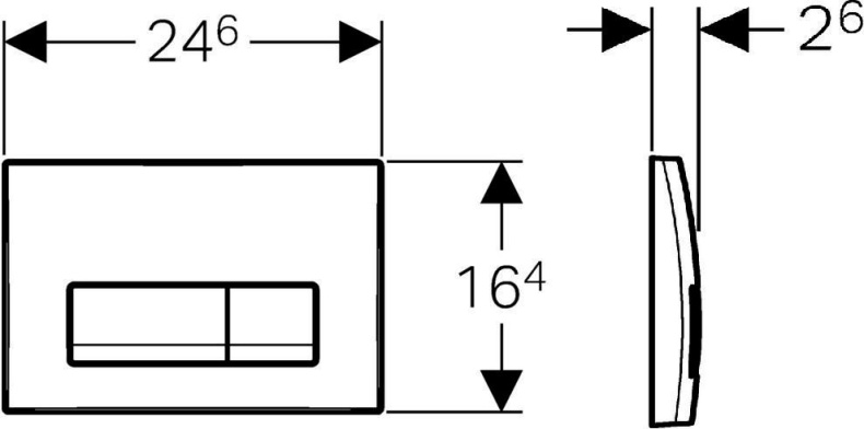 Кнопка смыва Geberit Delta 51 115.105.21.1 хром - 1