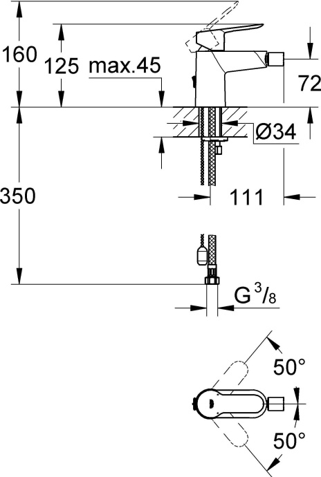 Смеситель Grohe BauEdge 23332000 для биде - 1