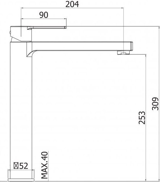 Смеситель Cezares Ovest LSM1-A-01-W0 для раковины, хром OVEST-LSM1-A-01-W0 - 1