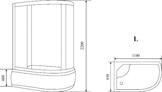 Душевая кабина Timo Standart T-1110 L - 8