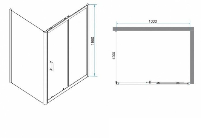 Душевой уголок RGW Passage PA-74B 100x120 профиль черный стекло прозрачное 410874102-14 - 2