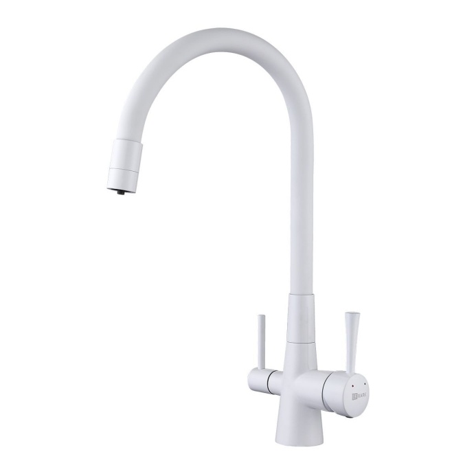 Смеситель для кухни Lemark Comfort LM3075W с гибким изливом - 0