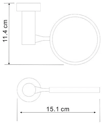 Держатель щетки для унитаза WasserKraft Donau хром K-C176 - 1