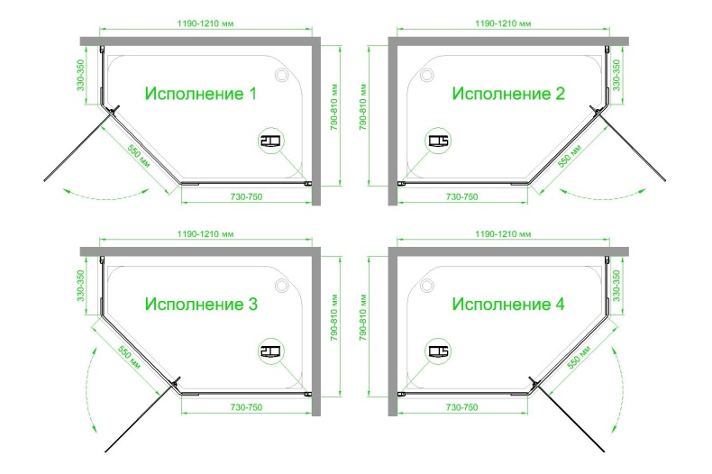 Душевой уголок Royal Bath TR 80х120 профиль белый стекло прозрачное RB1280TR-T - 3