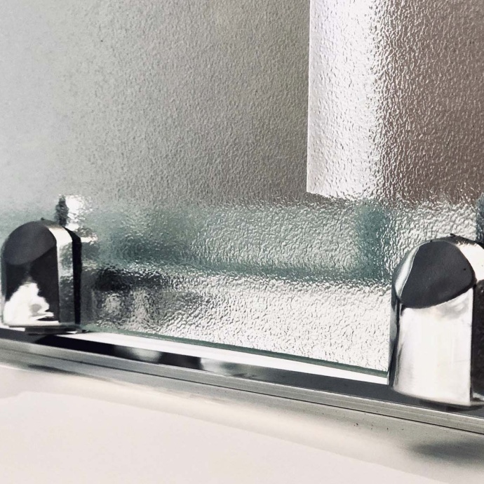 Душевой уголок Royal Bath BP 100х80 L с поддоном профиль хром стекло матовое RB8100BP-C-CH-L - 1