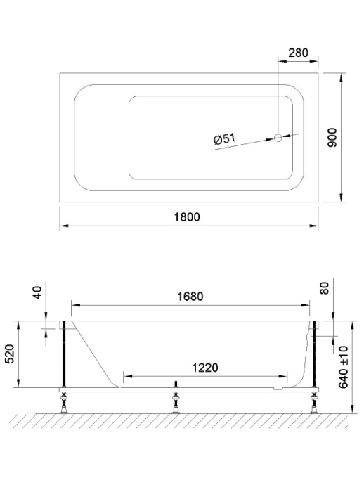 Ванна акриловая Royal Bath Accord De Luxe 180x90 с гидромассажем белый RB627100DL - 1