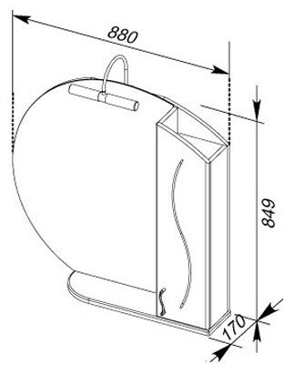 Зеркало Aquanet Моника 85 186775 - 5