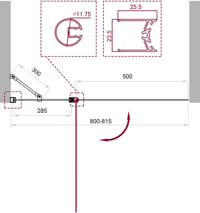 Шторка на ванну BelBagno UNO 80х150 профиль хром стекло рифленое UNO-V-11-80/150-P-Cr - 2