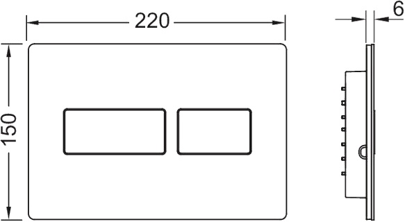 Кнопка смыва TECE TECEsolid 9240431 хром - 1