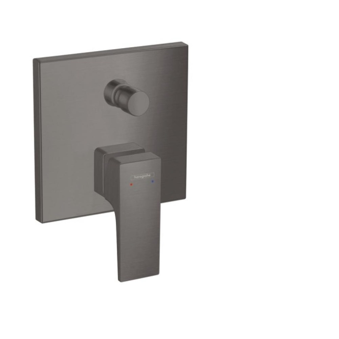Смеситель hansgrohe Metropol для ванны, однорычажный, с рычаговой рукояткой, со встроенной защитной комбинацией, СМ, 32546340, шлифованный черный хром - 0