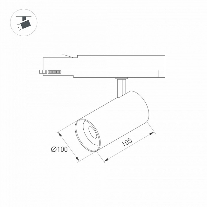 Трековый светодиодный светильник Arlight LGD-Nika-4TR-R100-30W Warm3000 031170 - 1