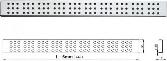 Решетка AlcaPlast Cube 750L глянцевая CUBE-750L - 1