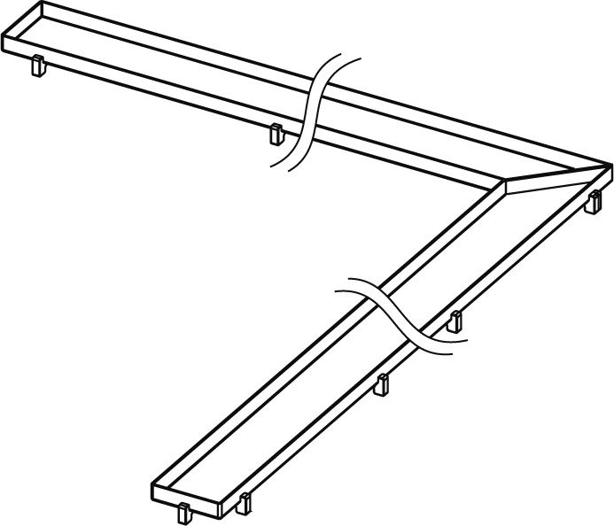 Решетка TECE TECEdrainline Plate 6 109 70 90х90 см под плитку угловая 610970 - 3