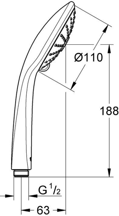 Душевая лейка Grohe Euphoria 110 Massage 27221001 - 6