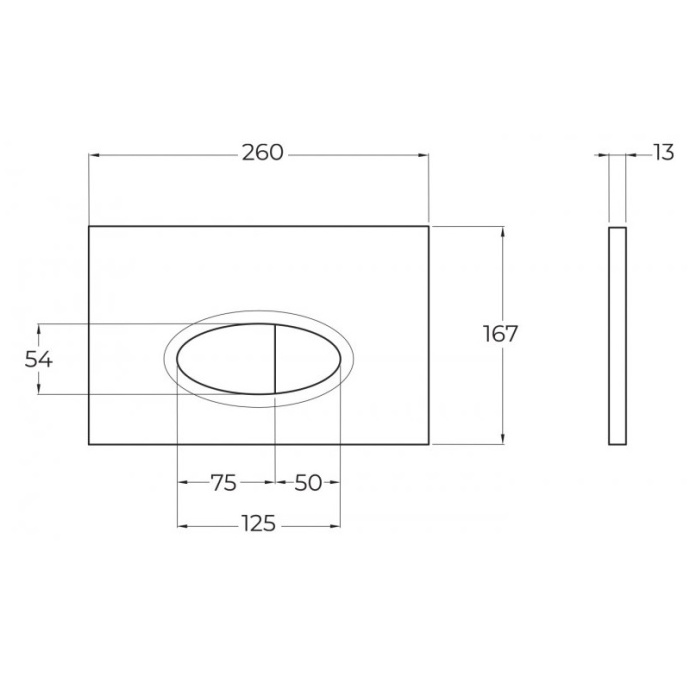 Кнопка смыва BelBagno матовый хром  BB050CR.MAT - 1