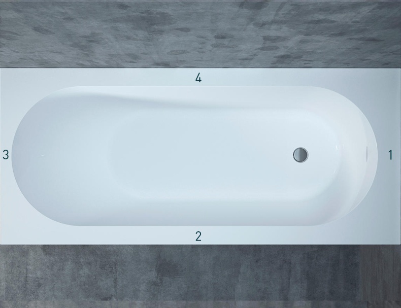 Ванна из искусственного камня Salini Ornella 180x80 102422M S-Stone, матовый - 9