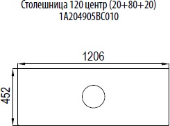 Мебель для ванной Акватон Брук 120 (20+80+20) дуб феррара - 7