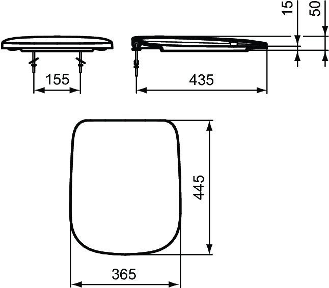 Крышка-сиденье для унитаза Ideal Standard Esedra белый  T318201 - 2