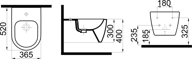 Биде подвесное STWORKI Ноттвиль K3106-2605 K3106-2605-001-1-0000 - 3