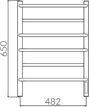 Электрический полотенцесушитель Terminus Классик П6 450х650 Хром 4660059580203 - 2