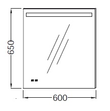 Зеркало в ванную Jacob Delafon  60 см  EB1430-NF - 1