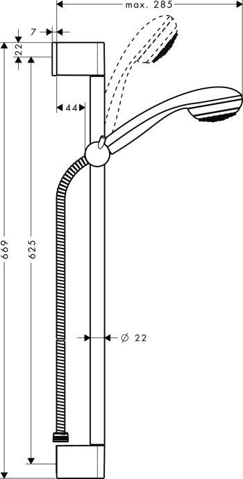 Душевой гарнитур Hansgrohe Crometta 85 Multi 27767000 Unica Crometta - 2