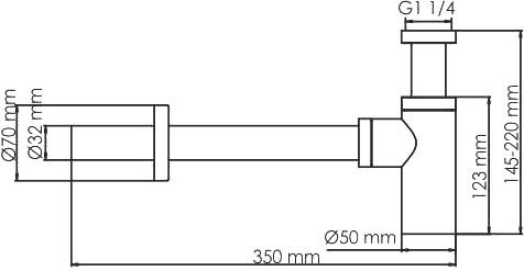 Сифон для раковины Wasserkraft Aisch A170 - 1