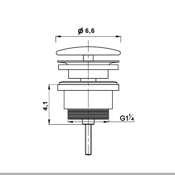 Донный клапан Vincea черный матовый DBS-216MB - 1