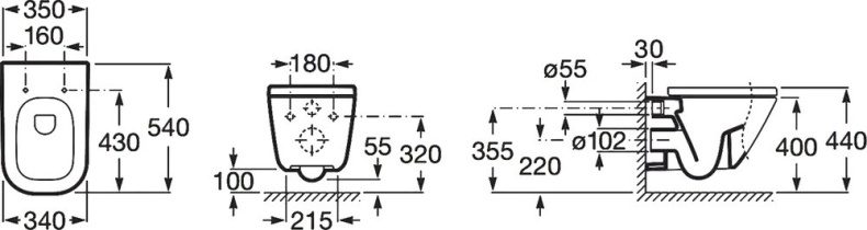 Чаша для унитаза подвесного Roca Gap 34647L000 - 11