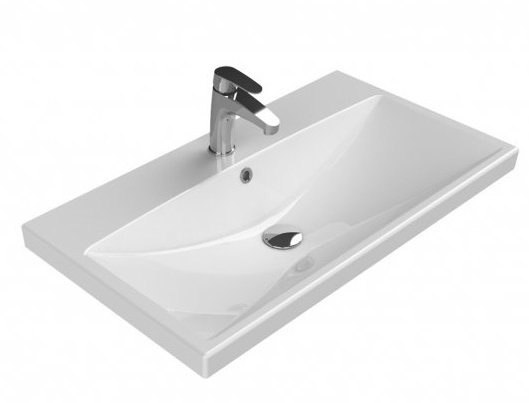 Тумба с раковиной BelBagno Marino-Cer 80 белый  - 6