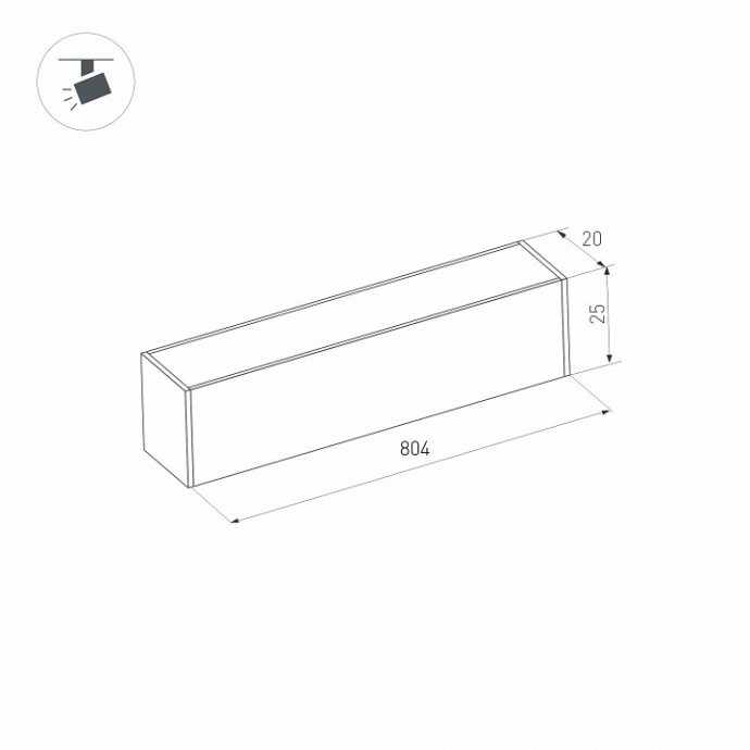 Трековый светодиодный светильник Arlight Mag-Flat-25-L800-24W Warm3000 034213 - 3