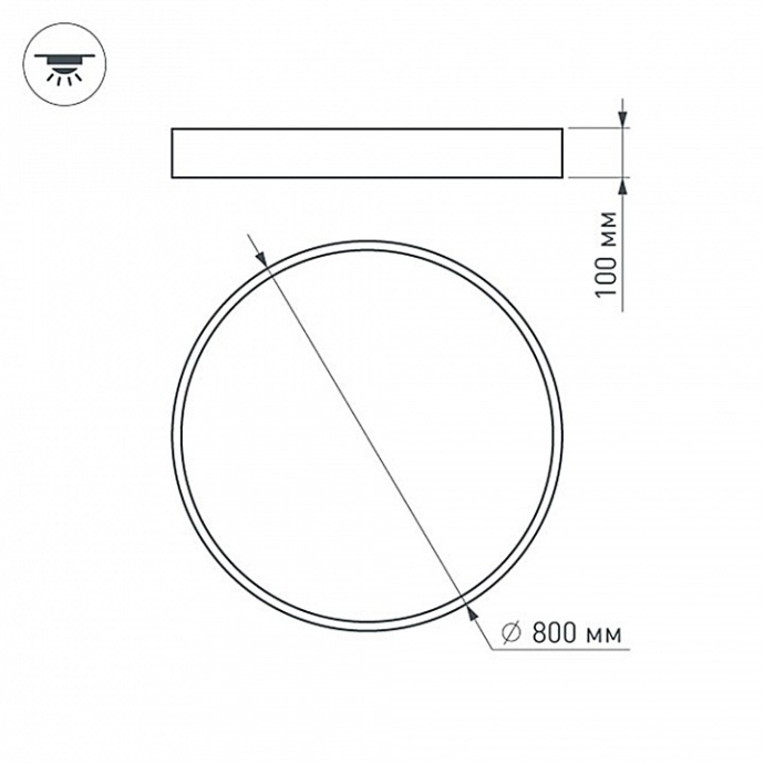 Потолочный светодиодный светильник Arlight SP-Tor-Pill-R800-94W Warm3000 023003(2) - 6