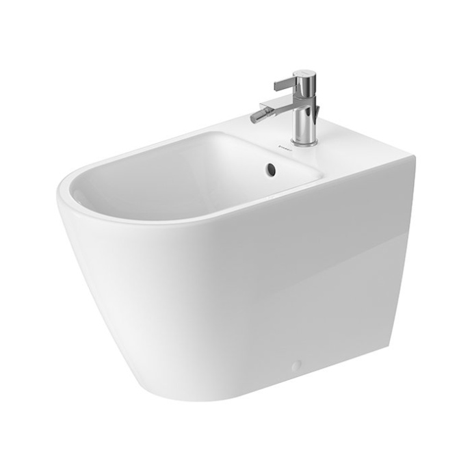 DURAVIT (D-Neo) Биде напольное 370 x 650 мм, с переливом, с отверстием под смеситель, белое 2294100000 - 0