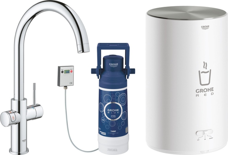 Смеситель Grohe Red II Duo 30083001 для кухонной мойки, с водонагревателем - 0
