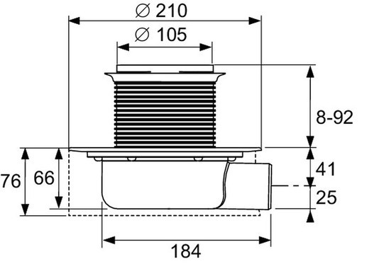 Душевой трап Tece DrainpointS сталь глянцевая 3601104 - 2
