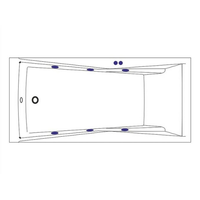Акриловая ванна Excellent Palace 170x75 белая бронза с гидромассажем WAEX.PAL17.SOFT.BR - 1